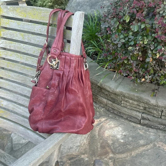 Junior Drake Vintage Cordovan Leather Hobo Bag With Shoulder Strap - Picture 4 of 7